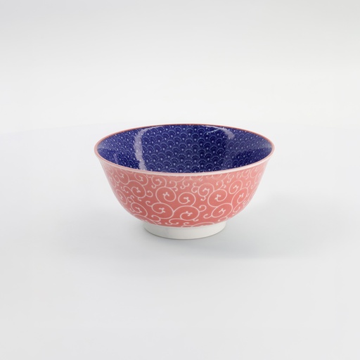 [20622] Mixed Bowls Tayo Bowl Seikaiha Inner Blue 14.8x6.8cm HB-1101/9 6/48